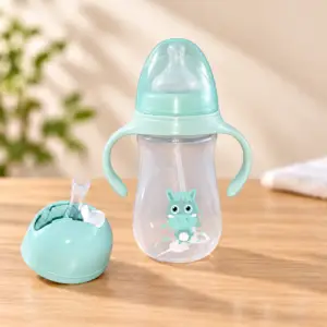 Baby Feeding Bottle with Handles & Cover